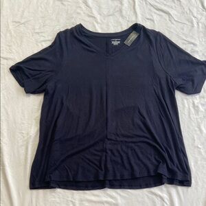 Lane Bryant Blue Relaxed Boxy Short Sleeve Tee